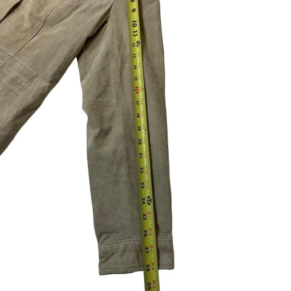 (r)elativity Large Suede Biker Style Jacket Beige Modern Barn Chore - Picture 6 of 6